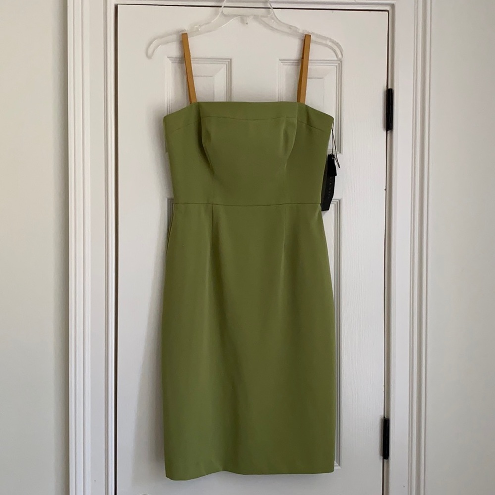 NWT Lime Green Black Halo Sheath Dress
